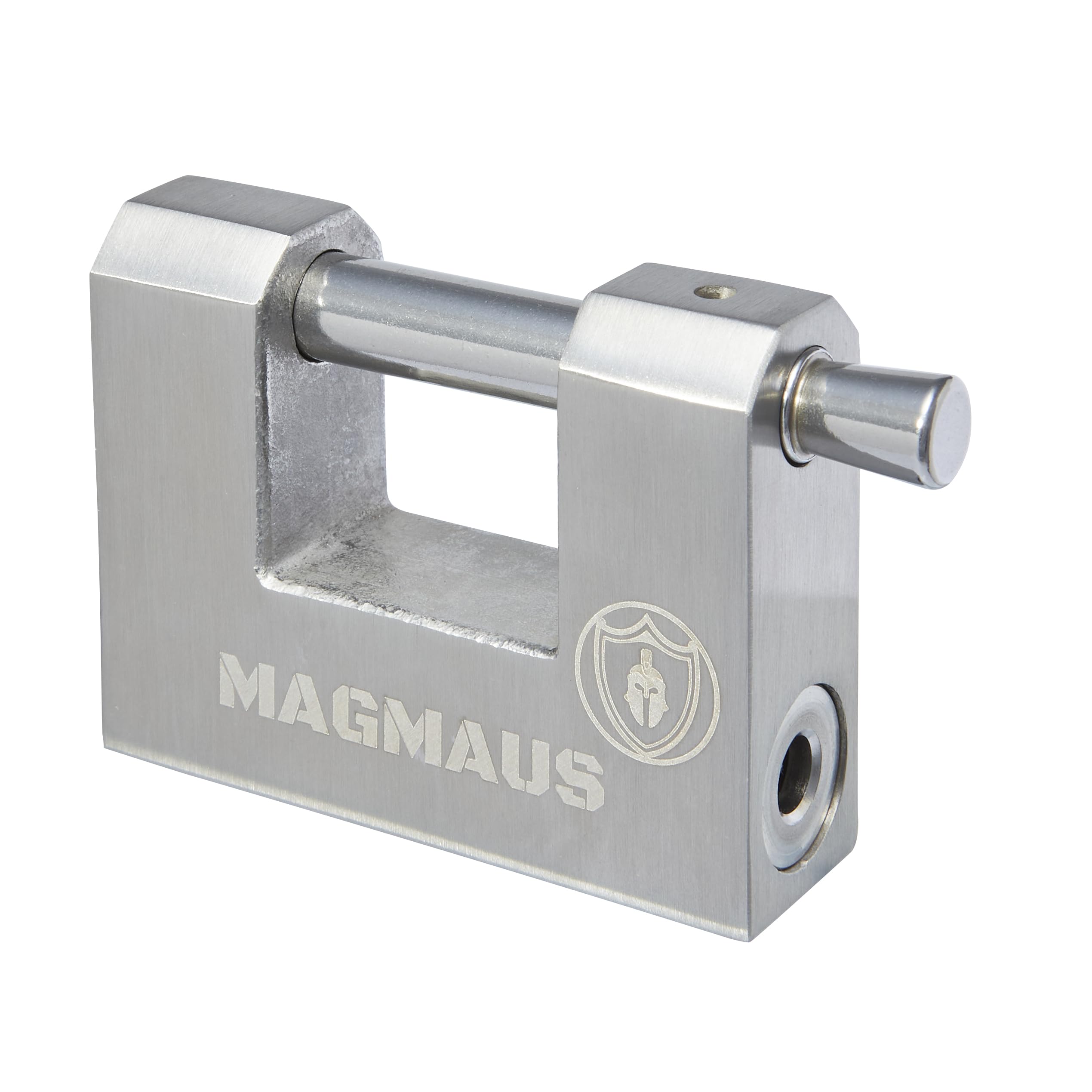Magmaus RTL70 armoured padlock front view for outdoor security