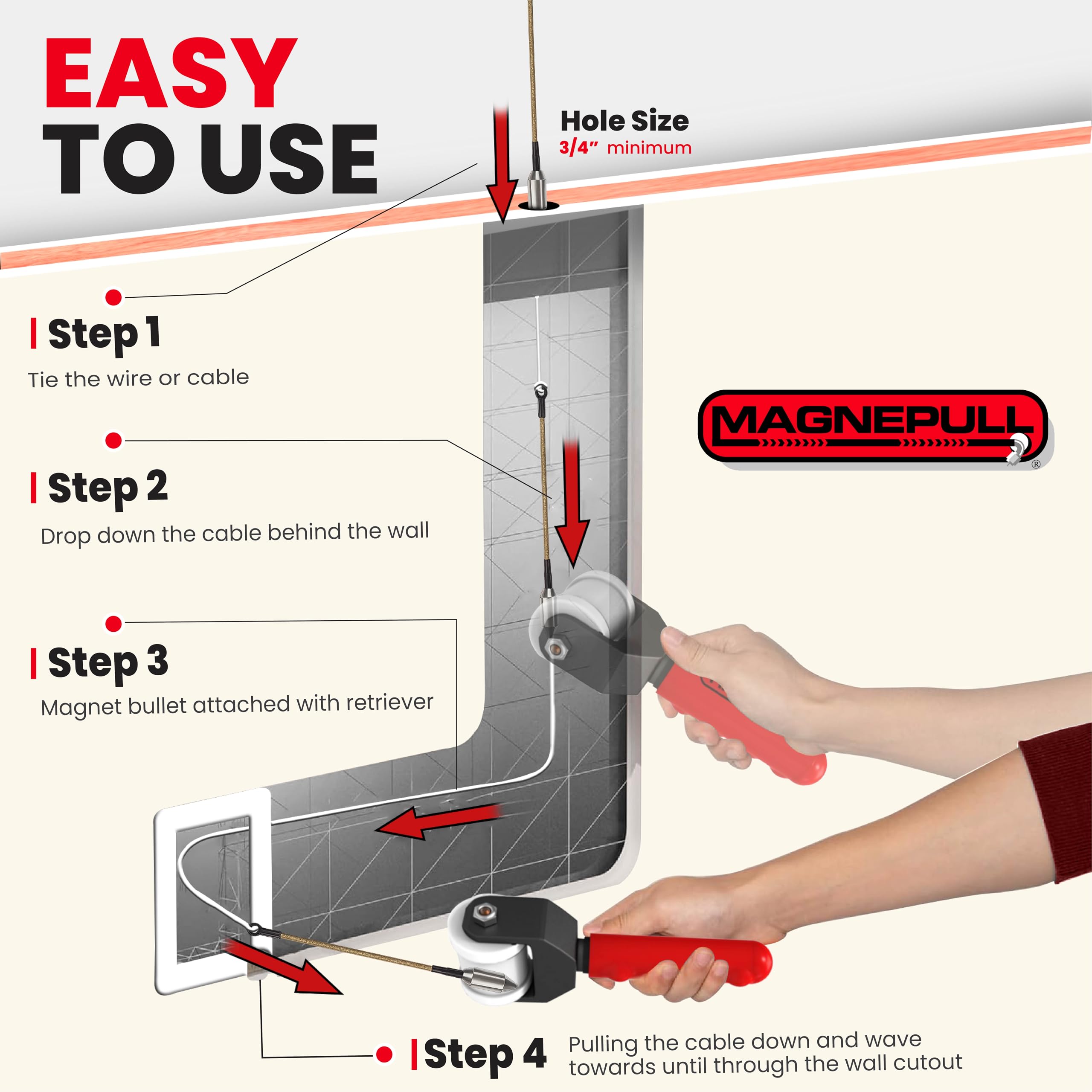 Magnepull XP1000-LC self-locking clutch for controlled pulling