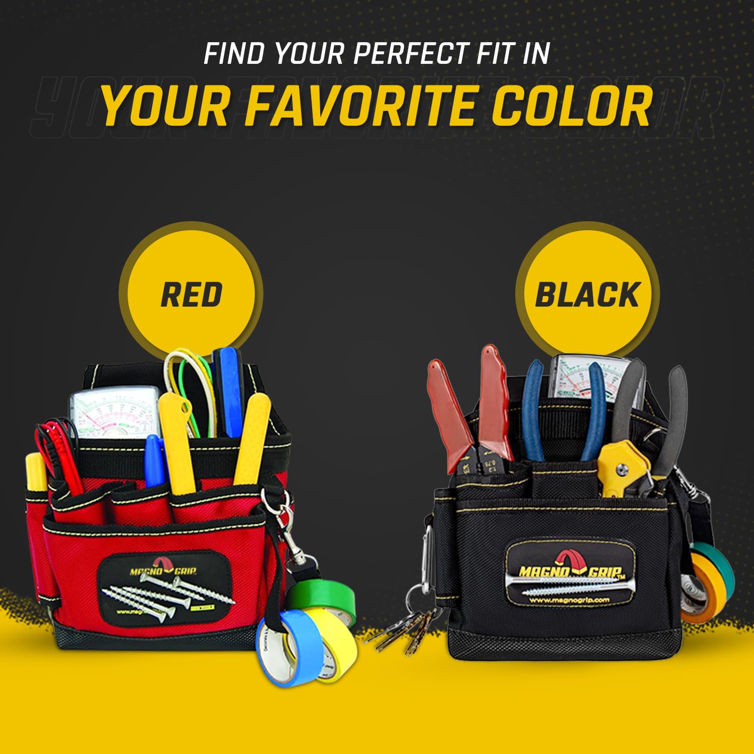 MagnoGrip professional-grade pouch stands up to construction-site use.