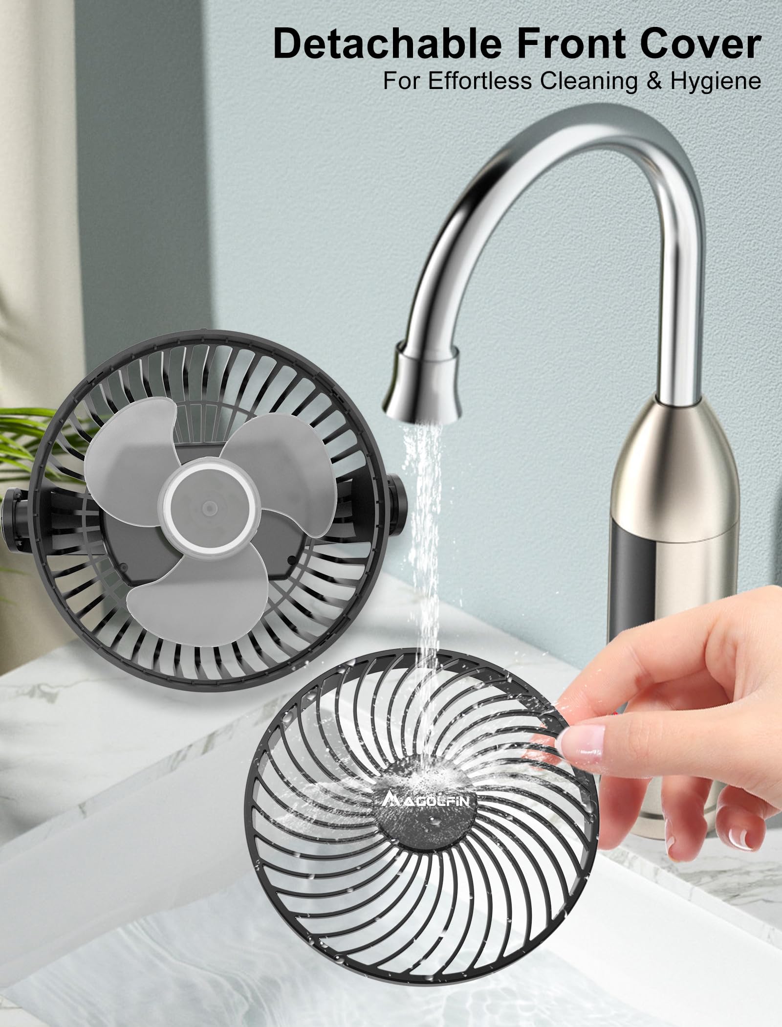 MAGOLFIN cruise fan two-pack ready for travel.