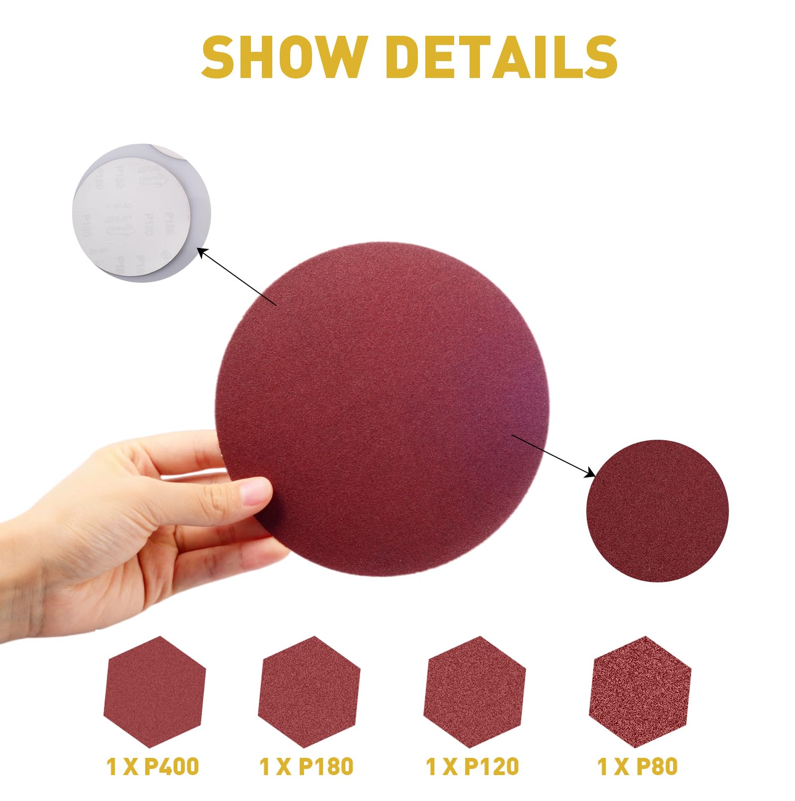MAGP sanding setup versatile for wood, metal, fiberglass, and plastics.