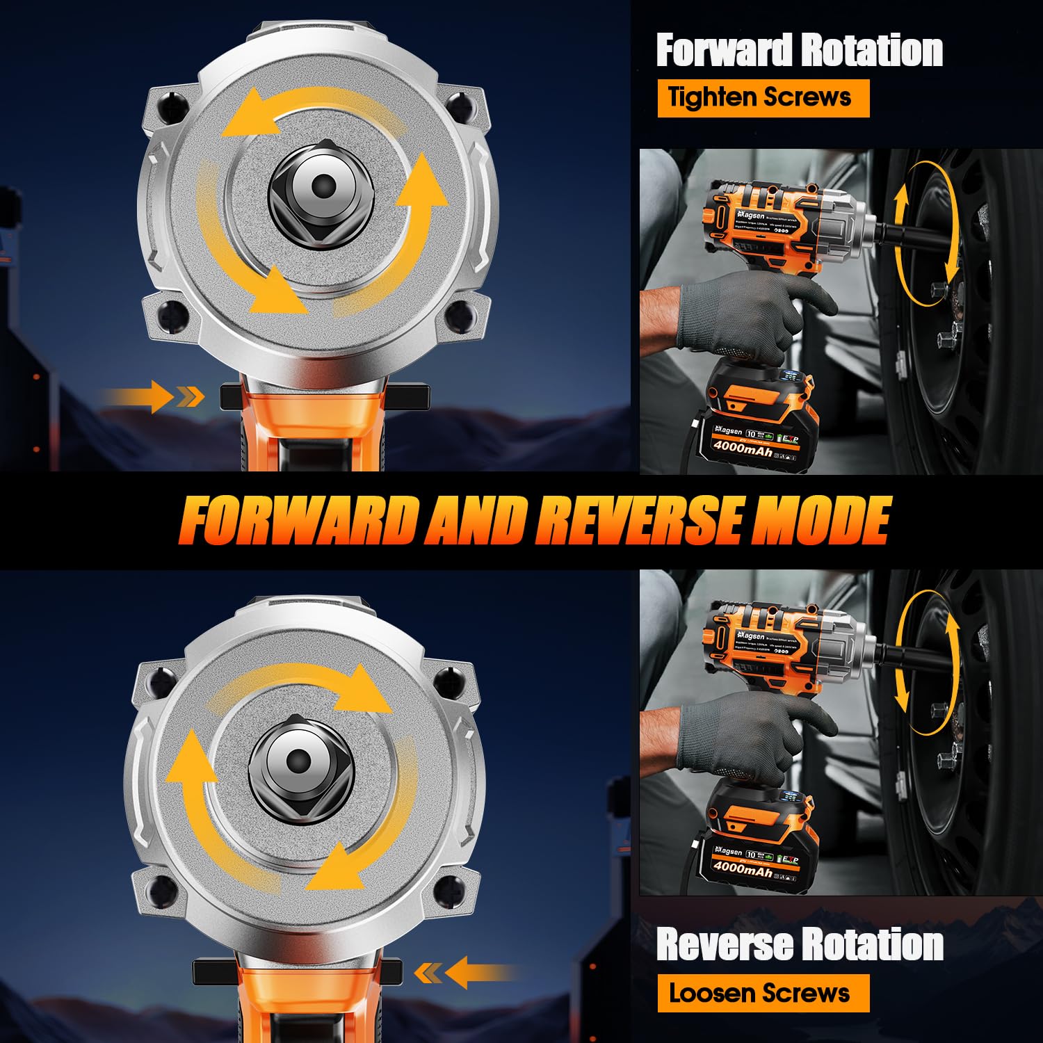 MAGSEN three-speed control for tailored torque and efficiency.