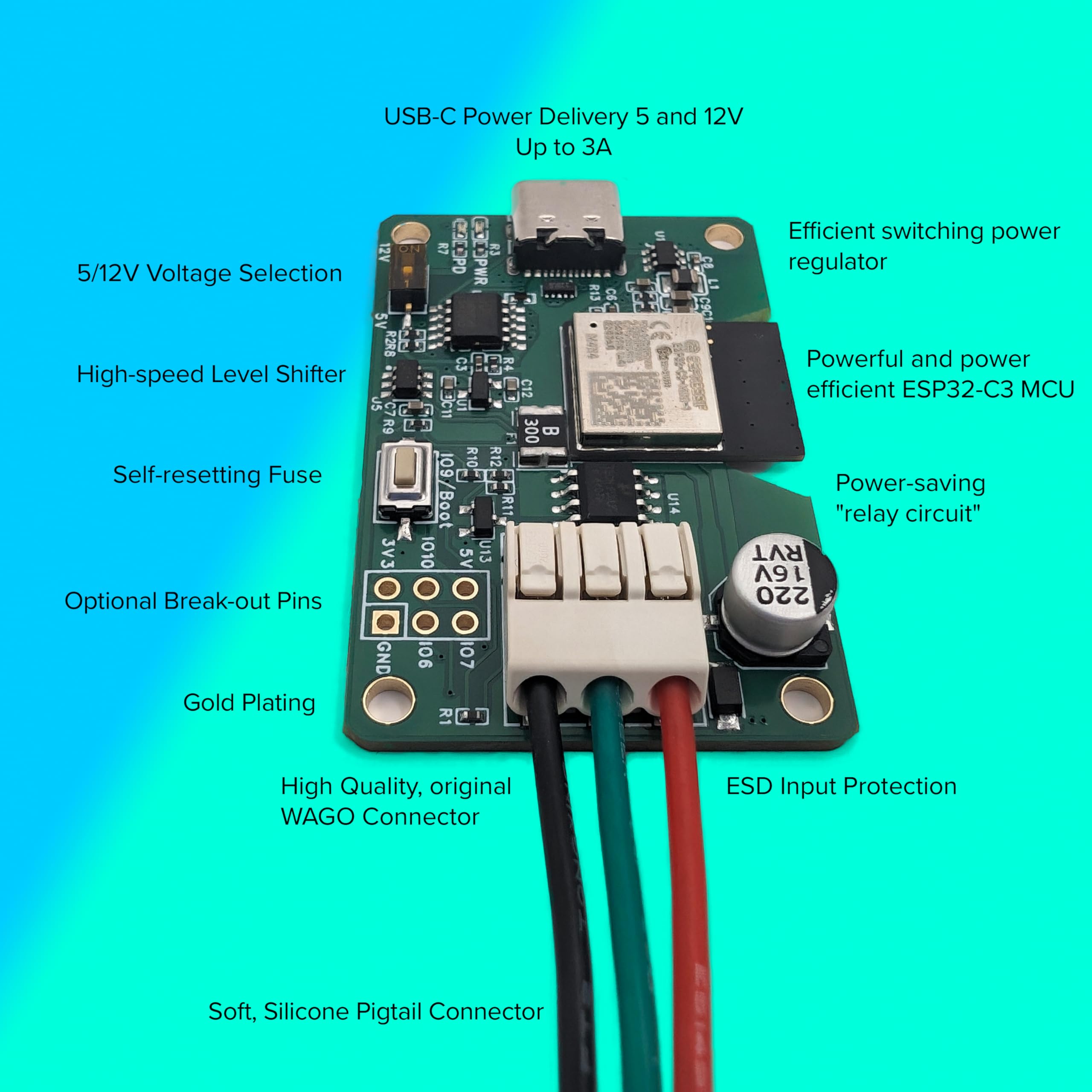 MagWLED Generic Controller with pre-installed WLED for quick setup.