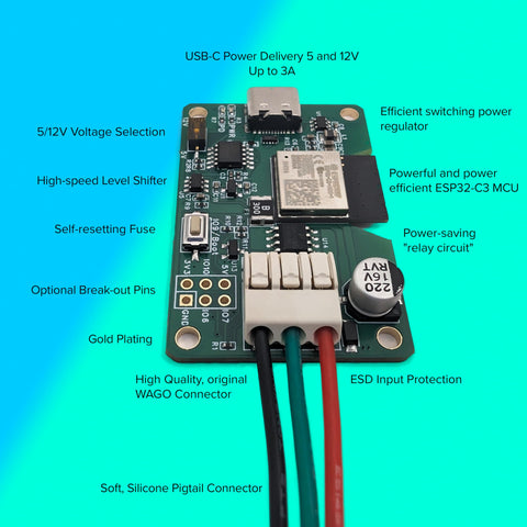 MagWLED Generic Controller with pre-installed WLED for quick setup.