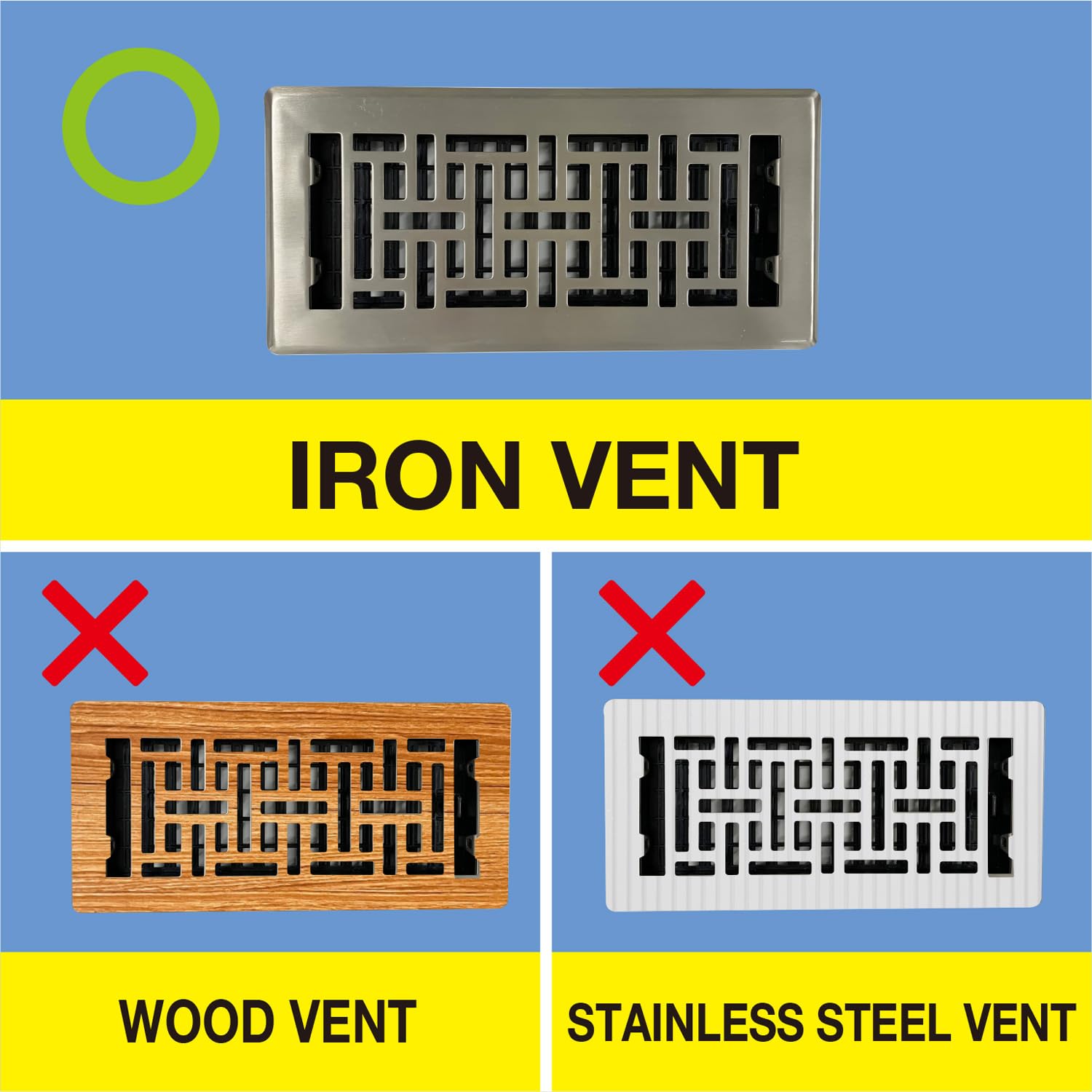 MagX vent cover tested with magnet to ensure steel vent compatibility.