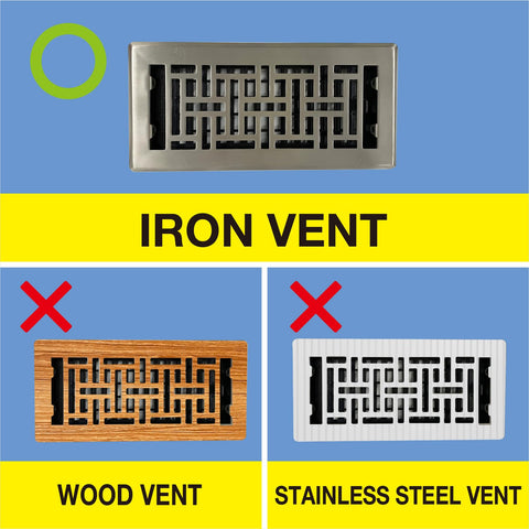 MagX vent cover tested with magnet to ensure steel vent compatibility.