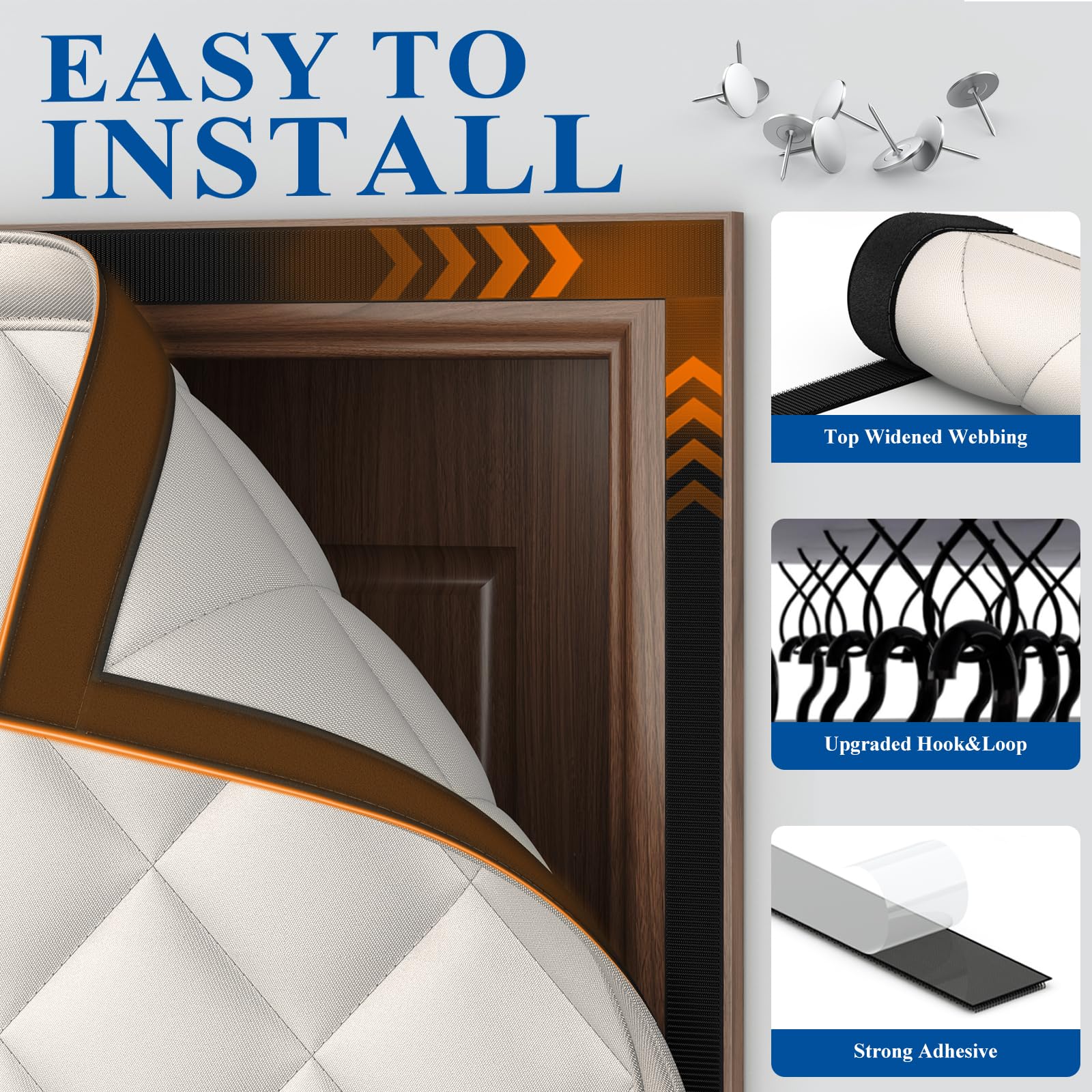 MAGZO beige curtain fits standard doorways for everyday use.