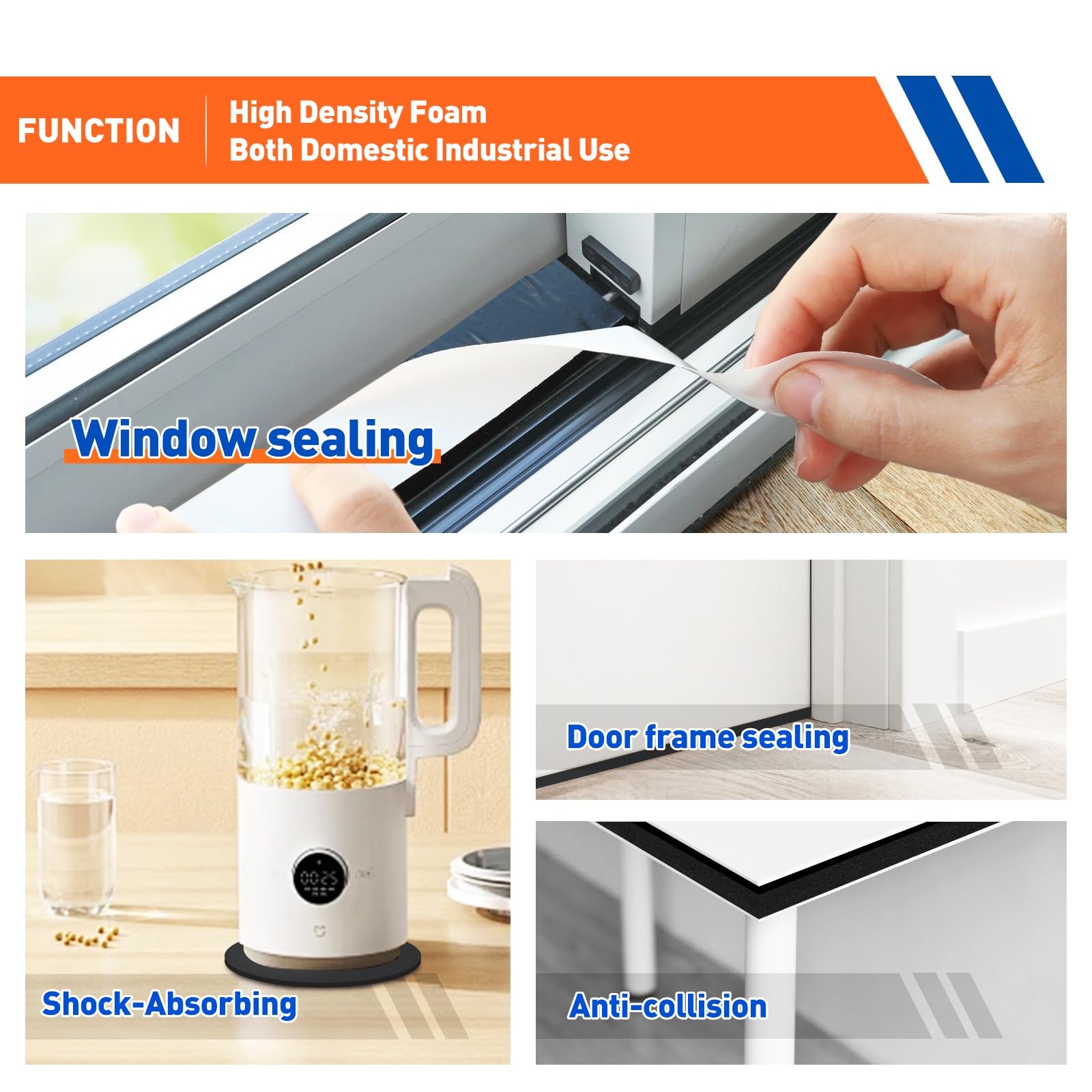 MAGZO door seal applied to a gap reduces drafts and temperature swings
