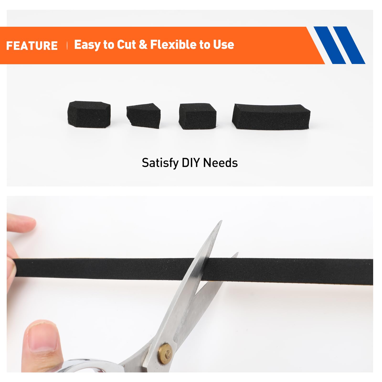 MAGZO foam weather strip on a window edge for dust proofing