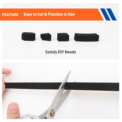MAGZO foam weather strip on a window edge for dust proofing