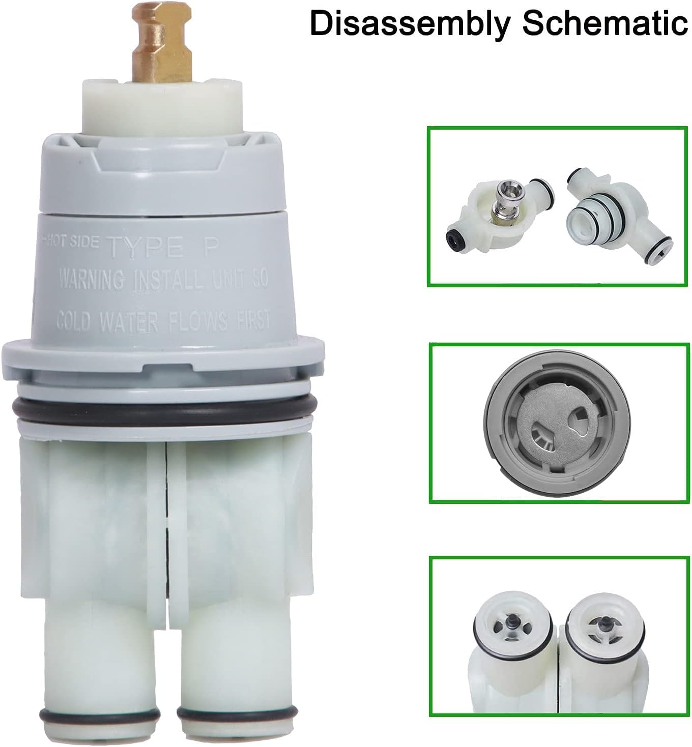Two-cartridge set for quick Delta shower repairs.