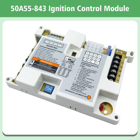 Close-up of MAHUIBIN 50A55-843 circuit board for precise microprocessor control.