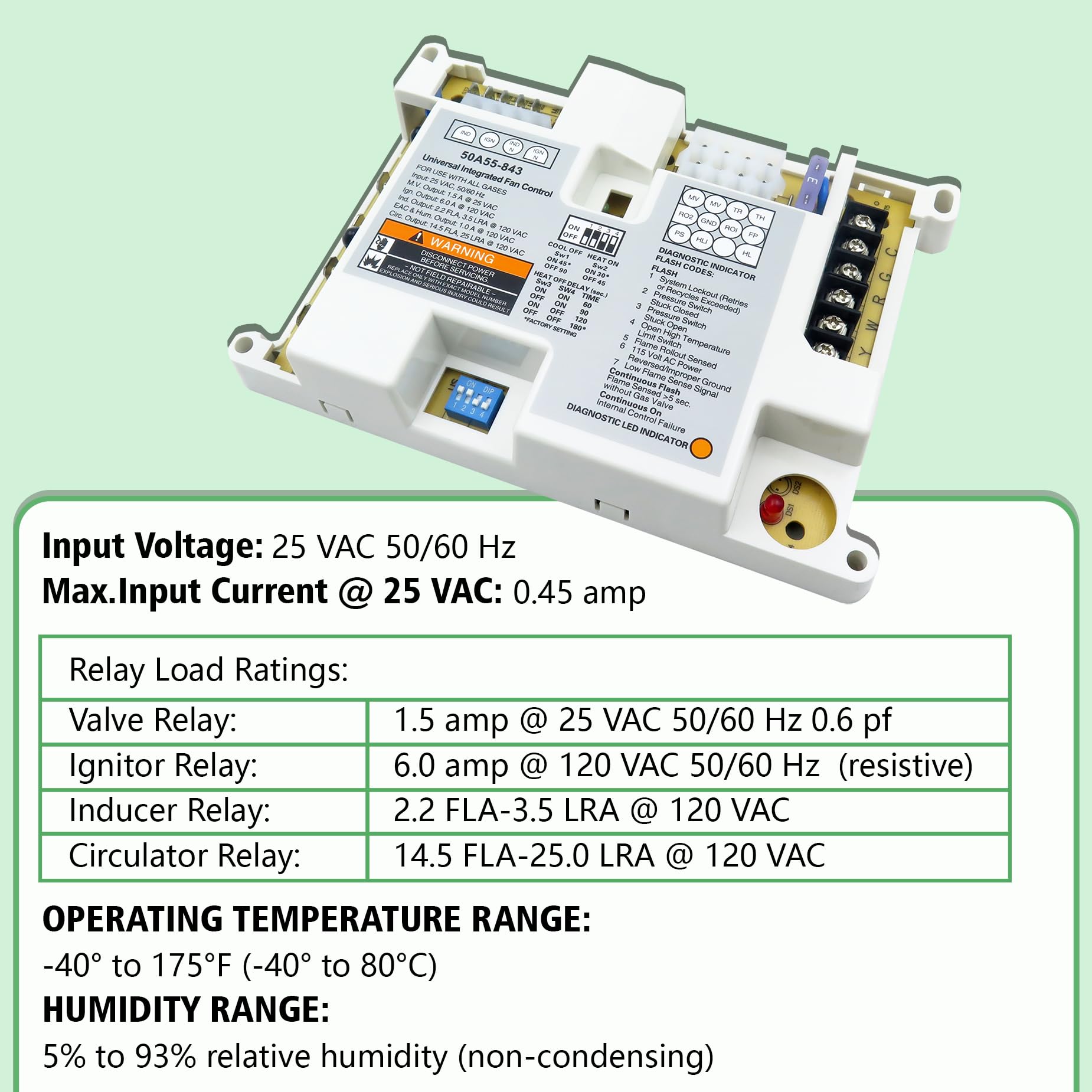 MAHUIBIN 50A55-843 packaging box indicating OEM replacement compatibility.