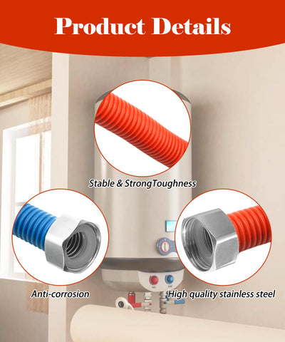 Maigoo easy-install stainless steel water line ready for hookup