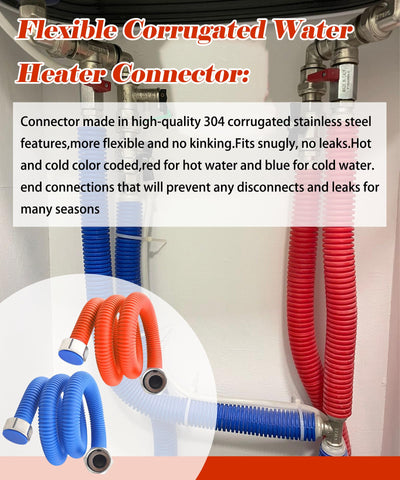 Maigoo 304 stainless end connections with FIP nuts for secure sealing