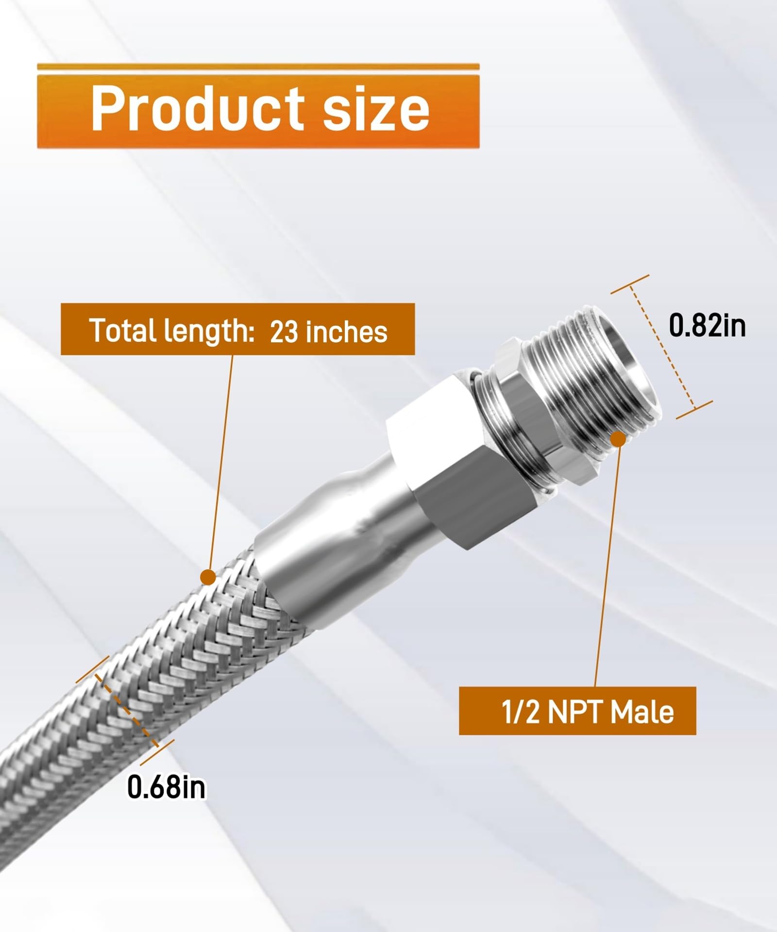Maigoo rotatable couplings at both ends simplify connections during setup