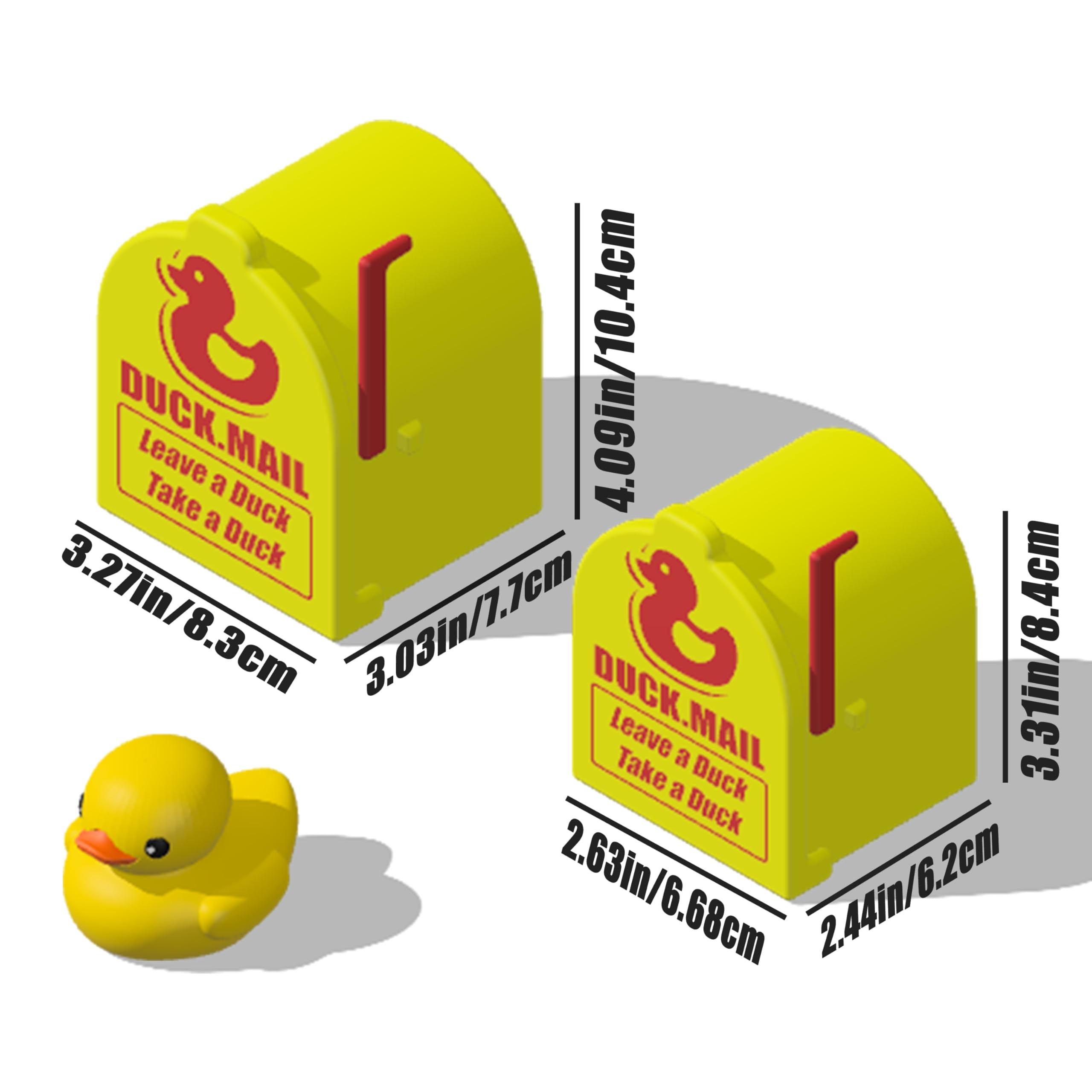 Compact, eye-catching yellow mailbox designed for cruise doors