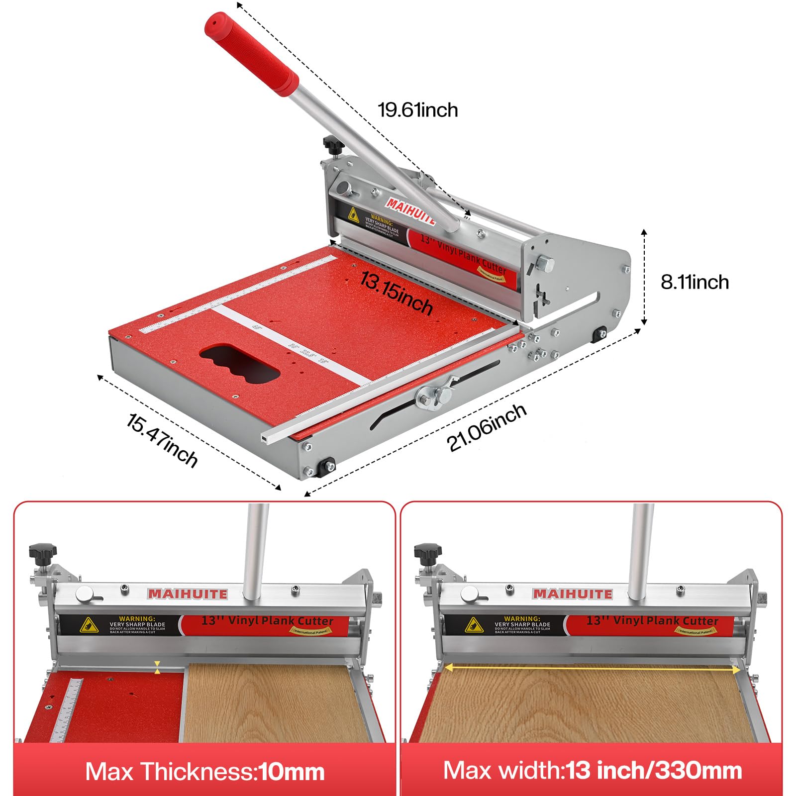 MAIHUITE aluminum-frame construction shown for durability.