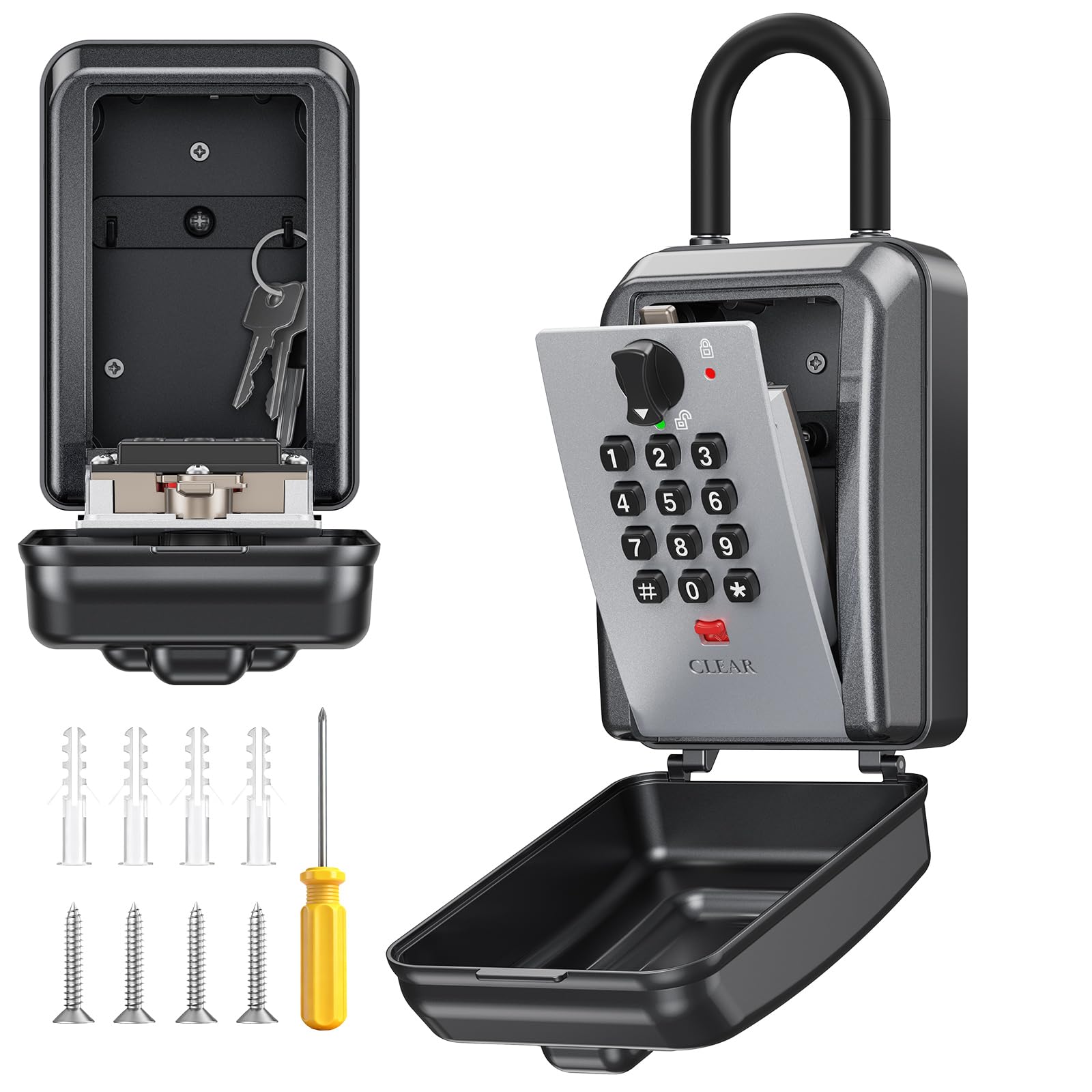 MAILADA Key Lock Box front view showing secure 12 digit access