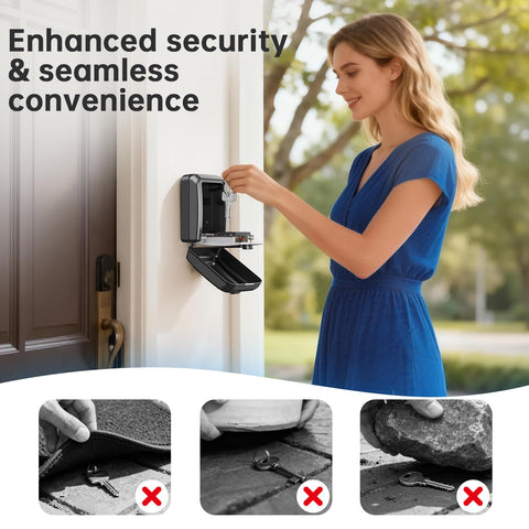 MAILADA Key Lock Box built-in hooks for organized storage