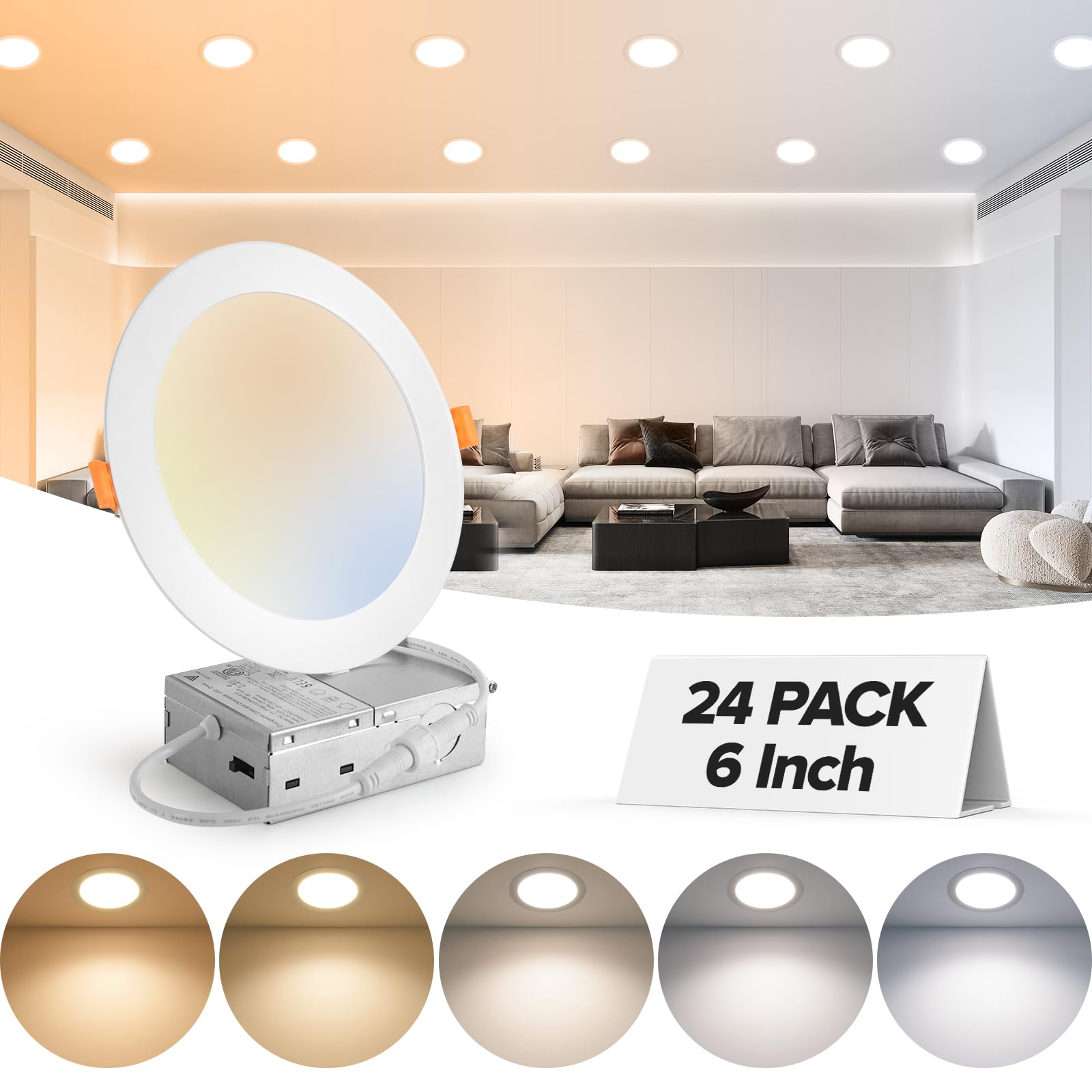 MAILCOS 6-inch ultra-thin downlight with junction box enables easy retrofit lighting in any ceiling.