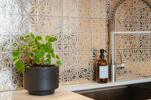 Main Street peel-and-stick tiles show easy installation