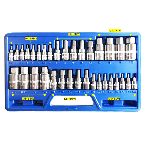 Mainpoint Master 1/2 drive bits suited for heavy-duty automotive tasks.
