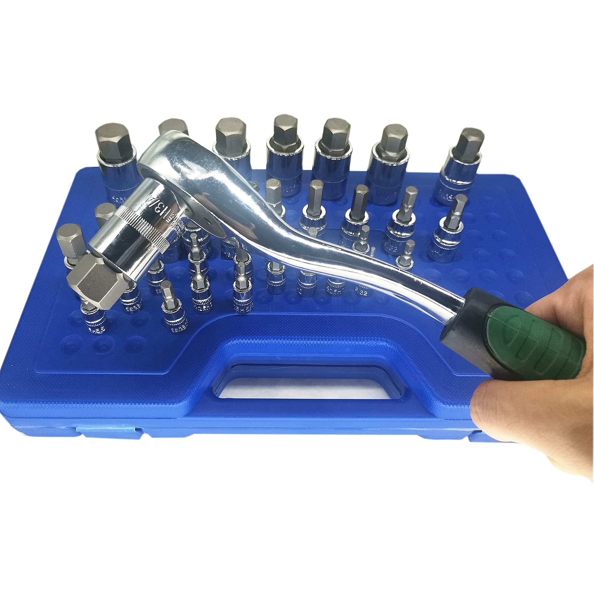 Mainpoint hex bit tips ensure accurate sizing across SAE and metric sets.