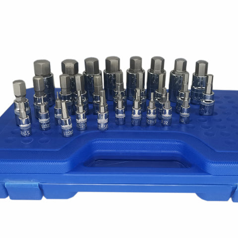 Mainpoint chrome vanadium sockets with mirror finish resist rust during use.