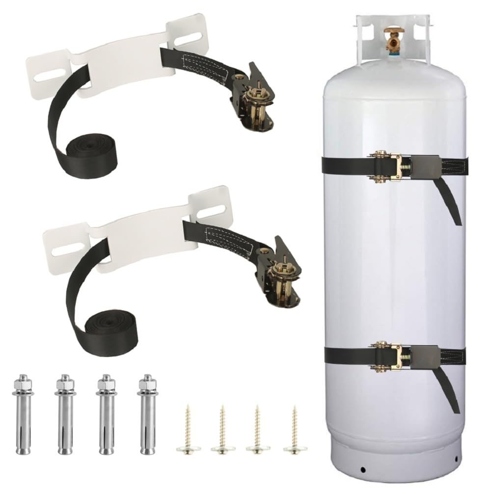 MAIQIYALAN wall-mount propane tank holder showing secure storage