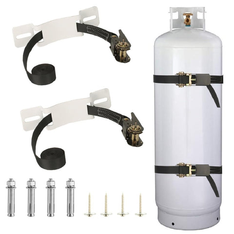 MAIQIYALAN wall-mount propane tank holder showing secure storage