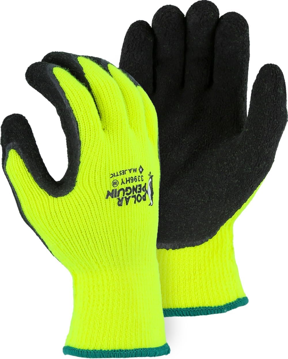 Majestic Polar Penguin foam-latex-dipped palm glove provides strong grip in cold conditions