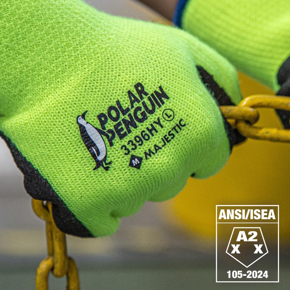 Majestic Polar Penguin foam-latex-dipped palm enhances grip and wear.