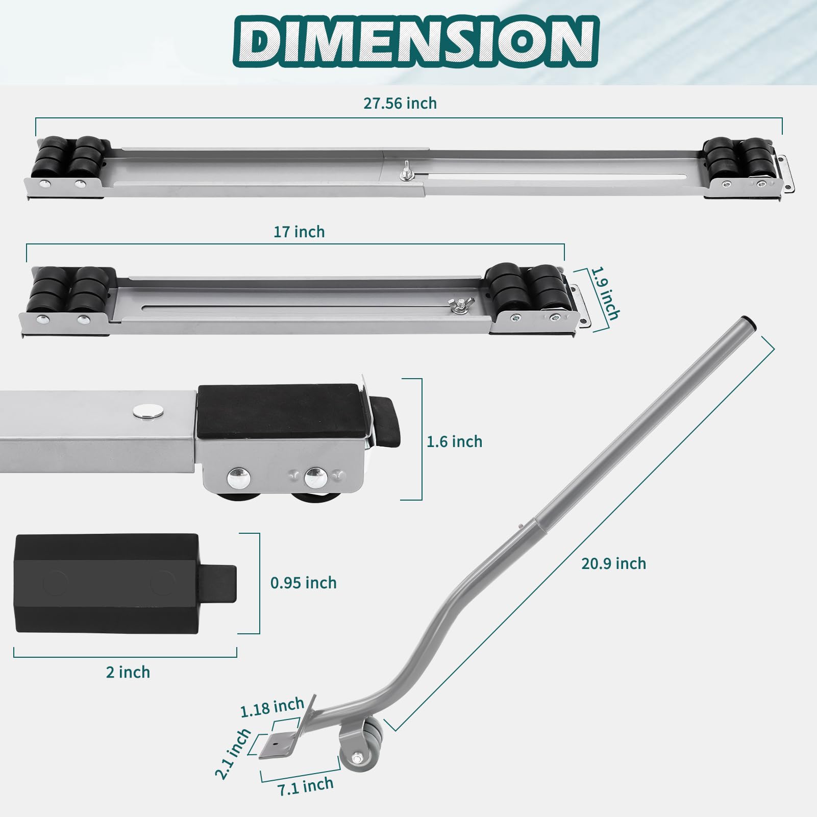 Majhulla appliance rollers with brake pads provide stable, controlled movement