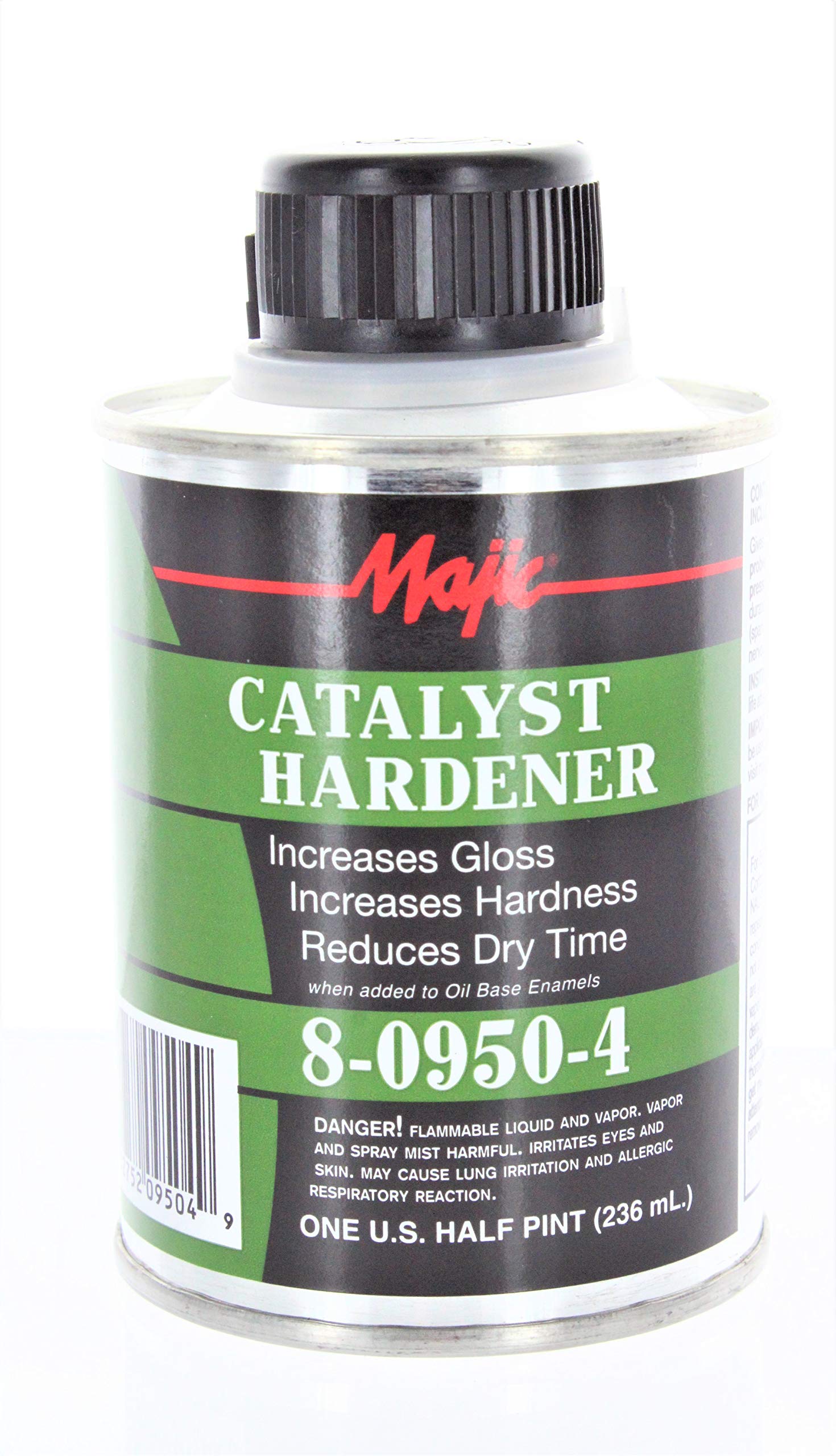 Majic Accelerator Hardener bottle in clear finish speeds painting projects