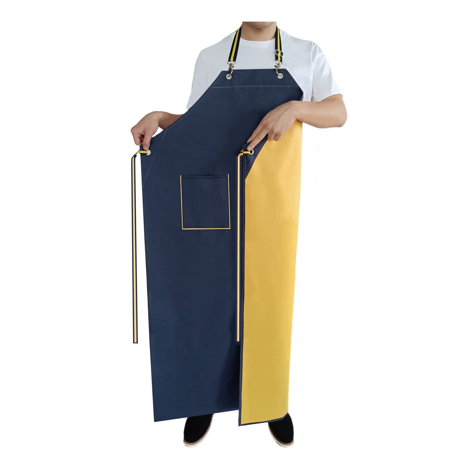 MAKAXI rubber apron with waterproof pockets keeps tools close during dishwashing