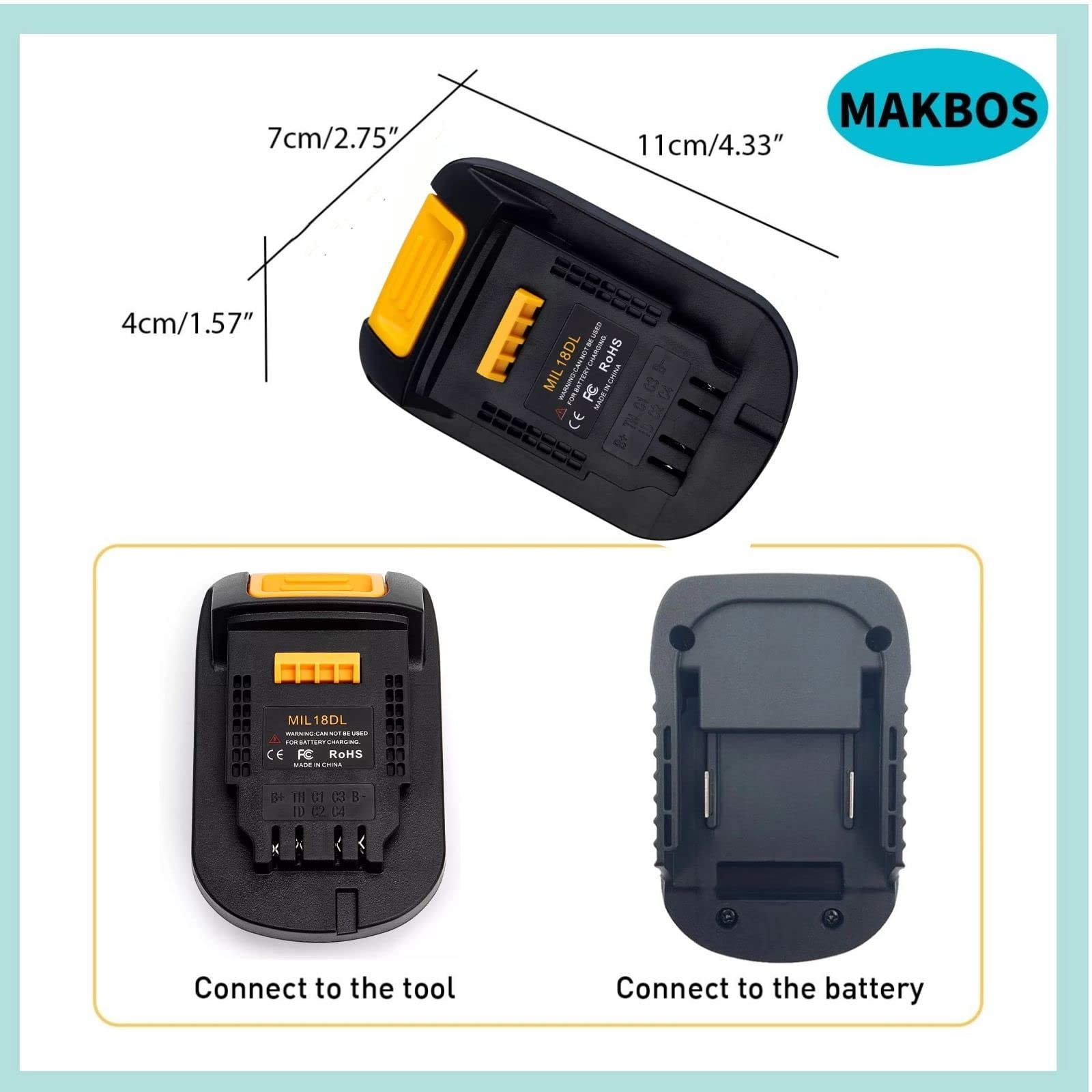 MAKBOS MIL18DL package includes one adapter for single-unit replacement.