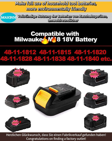 MAKBOS MIL18DL adapter featuring safe protection for reliable tool use.