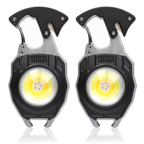 MAKDAK 2pc keychain flashlight rechargeable, portable everyday carry light.