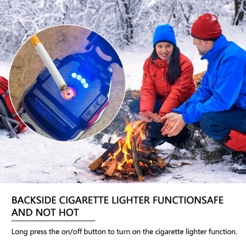 MAKDAK lighter function integrates with the flashlight for quick ignition.