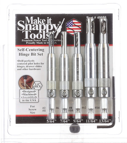 Make it Snappy bits are compatible with quick-change chucks for fast work.