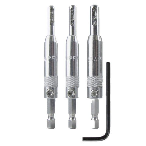 Make it Snappy 5-64 self-centering hinge bit for precise hinge holes alignment.