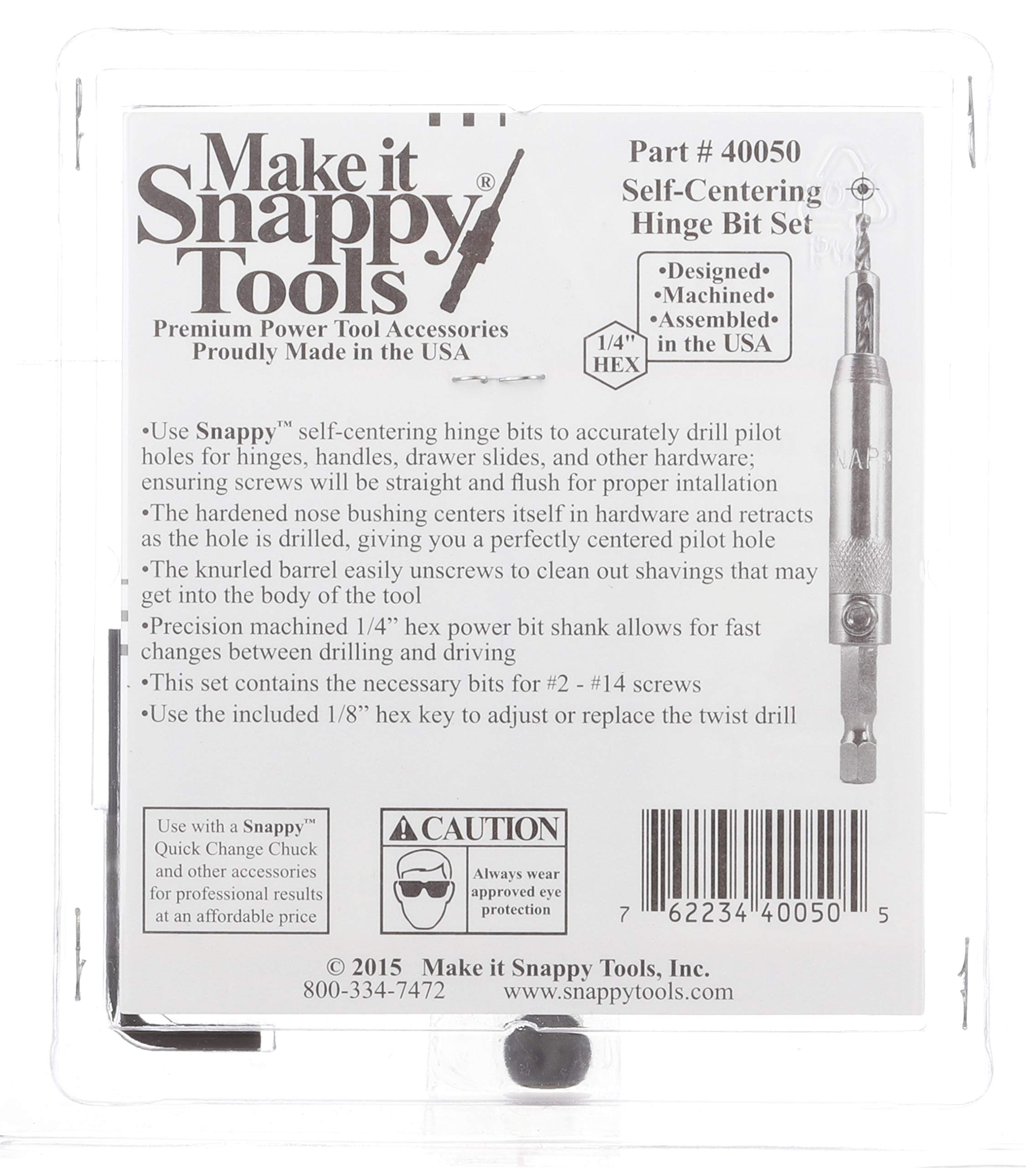Make it Snappy high-speed steel bits deliver durable, long-lasting performance.
