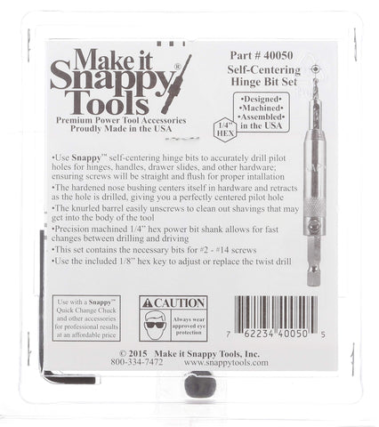 Make it Snappy high-speed steel bits deliver durable, long-lasting performance.