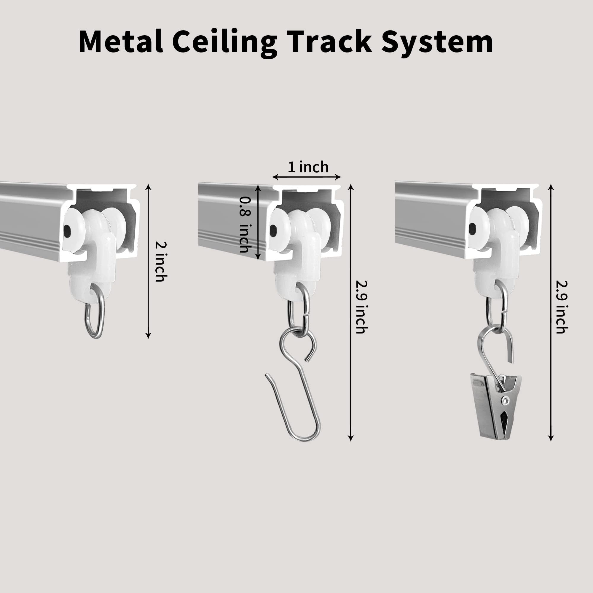 MaKefeile ceiling track installation on ceiling demonstrates flexible mounting.