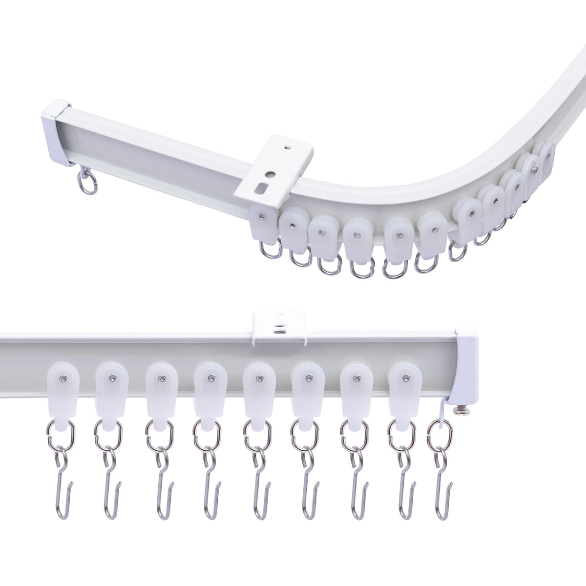 MaKefeile heavy-duty aluminum ceiling track with smooth glide for room division