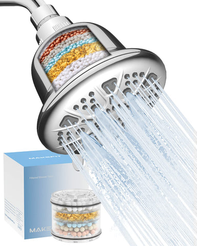 MakeFit chrome shower head complements modern bathrooms