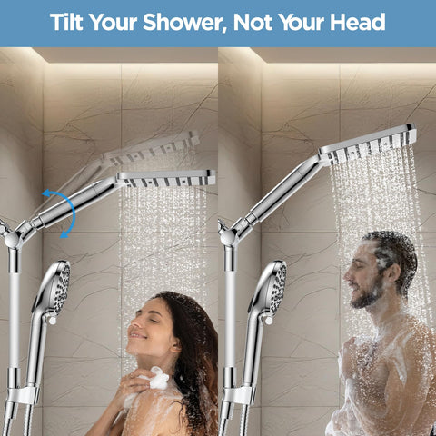 MakeFit handheld shower head with filter for flexible cleansing setup