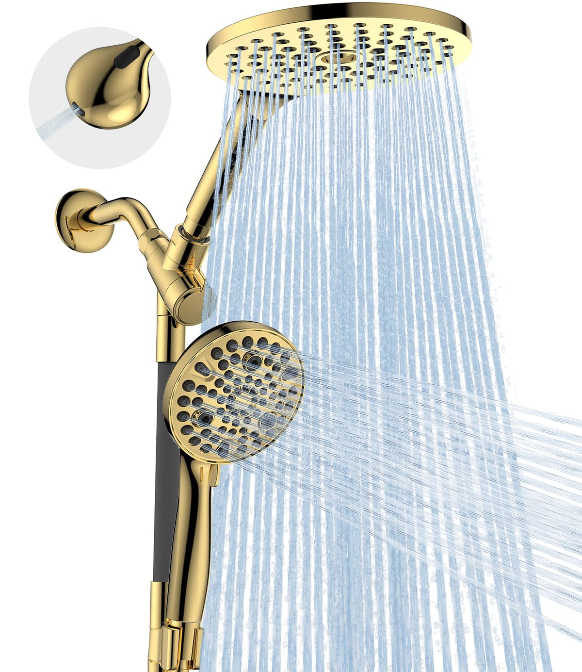 MakeFit dual shower head combo setup with balanced full-body coverage