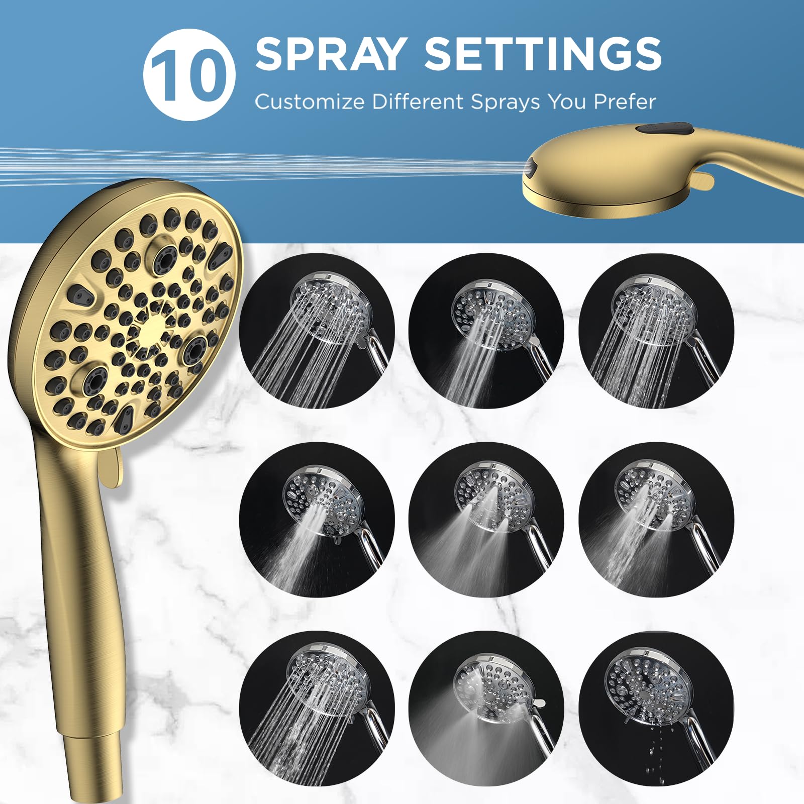 MakeFit easy installation with universal G1/2 inch threads fits most showers
